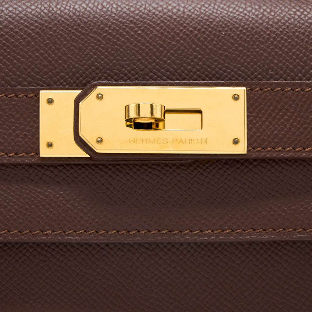 Hermes Kelly 40 Epsom chocolate GHW