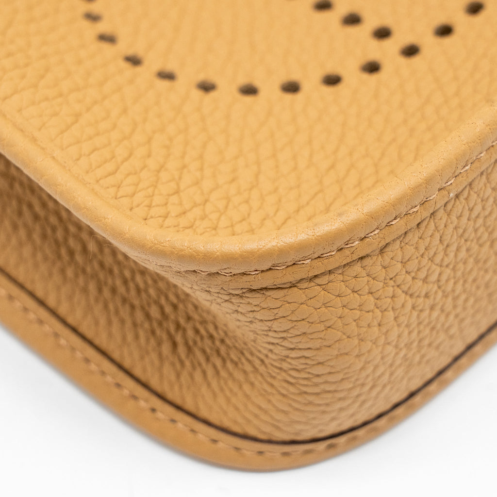 HERMES MINI EVELYNE CLEMENCE BISCUIT GHW