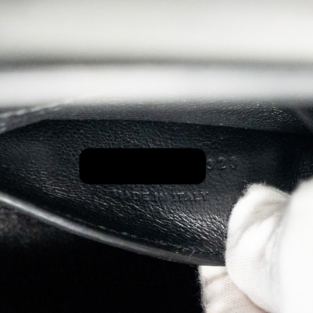 SAINT LAURENT MINI MANHATTAN SHOULDER BAG CALFSKIN BLACK GHW