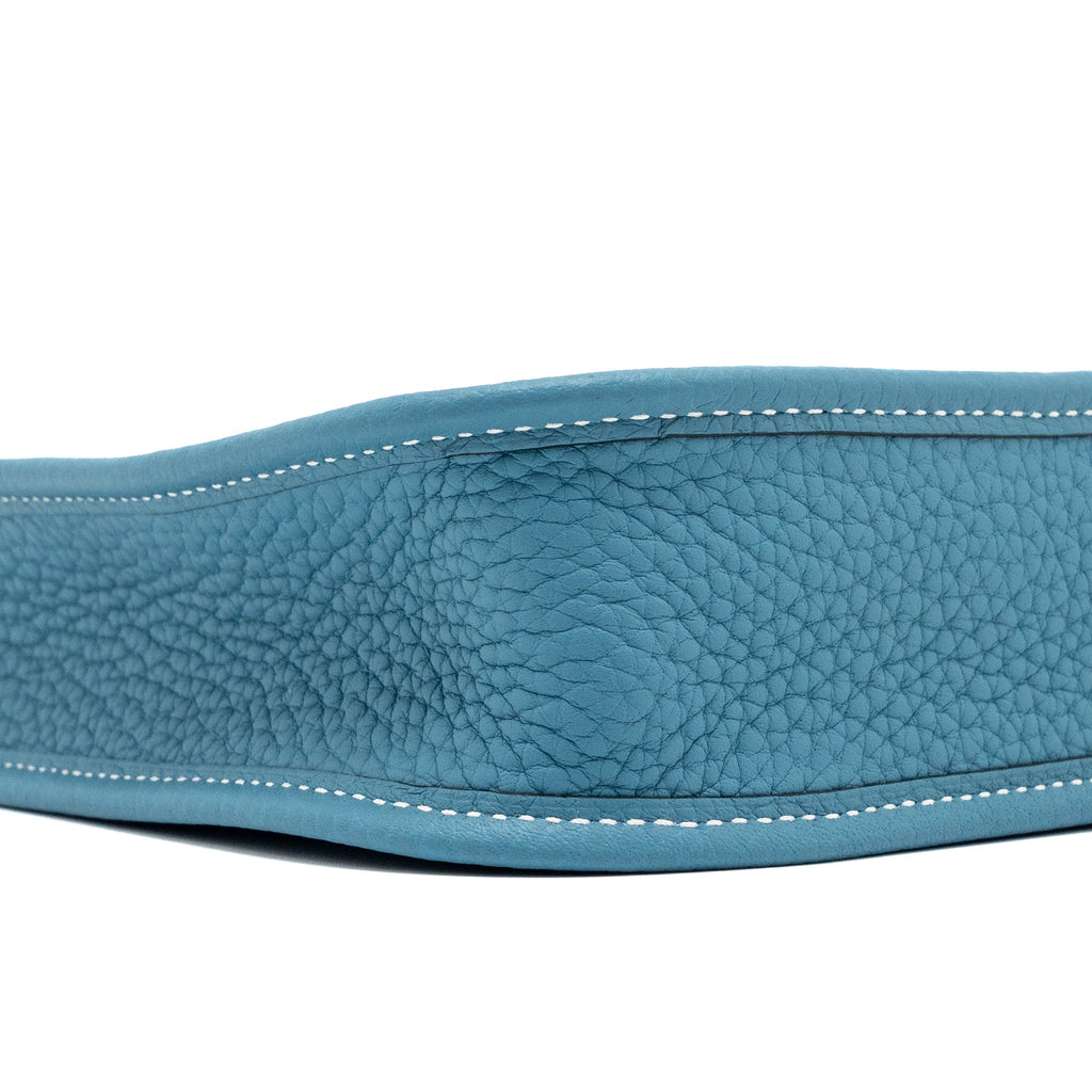 HERMES MINI EVELYNE CLEMENCE NEW BLUE JEAN GHW