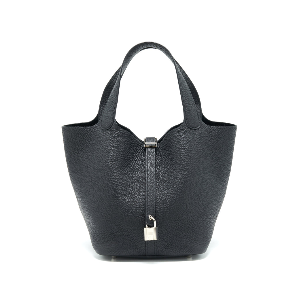 Hermes Picotin 22 Lock Bag Black SHW