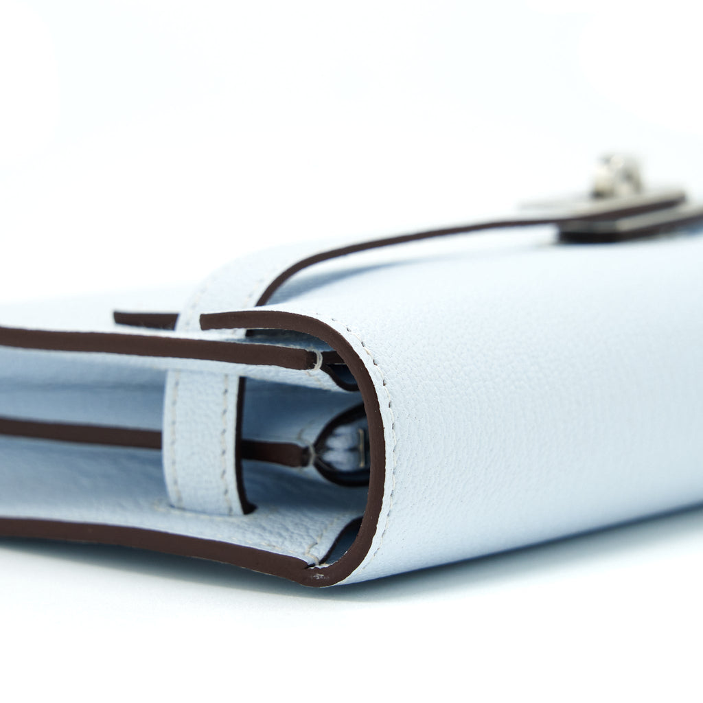 Hermes Classic Kelly To Go Chevre Mysore Blue Brume SHW