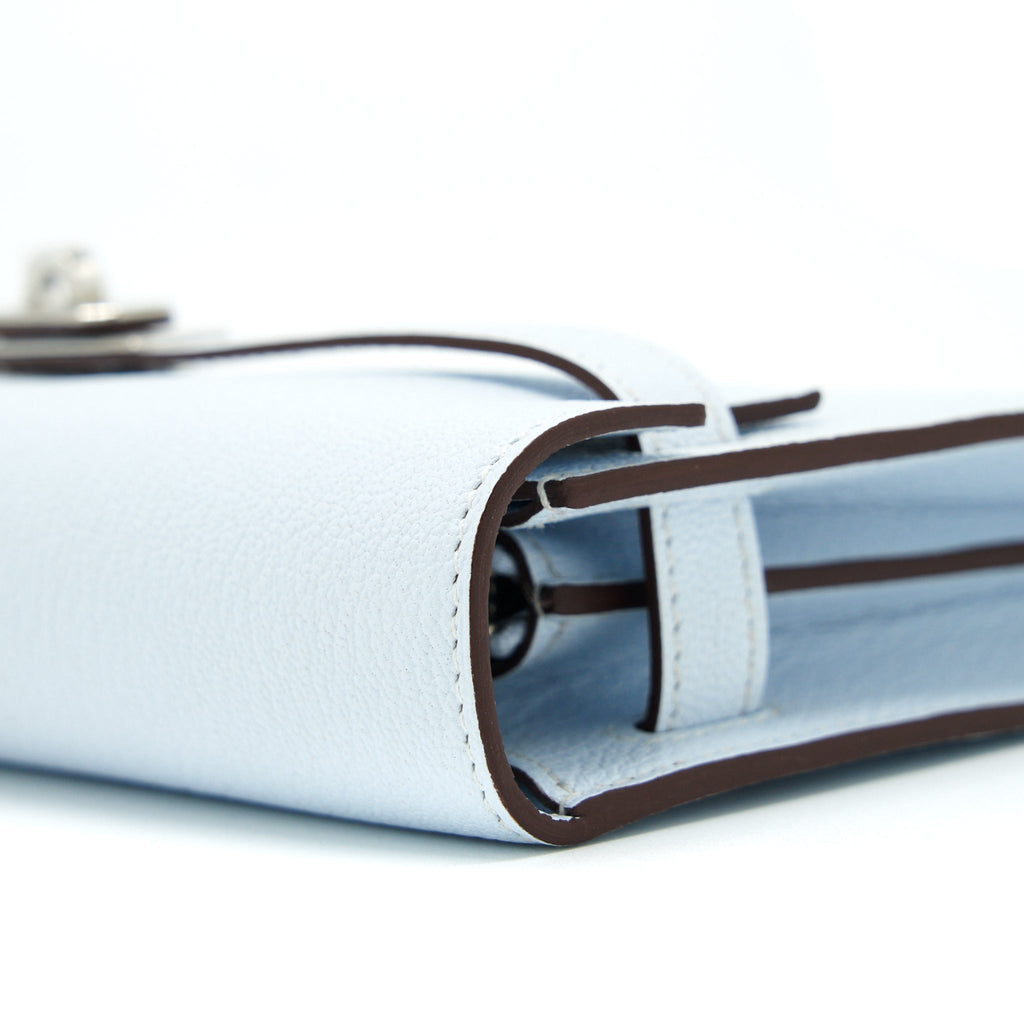 Hermes Classic Kelly To Go Chevre Mysore Blue Brume SHW