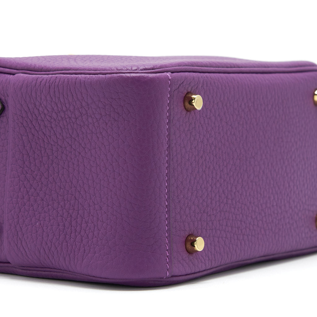 HERMES MINI LINDY CLEMENCE P9 ANEMONE GHW