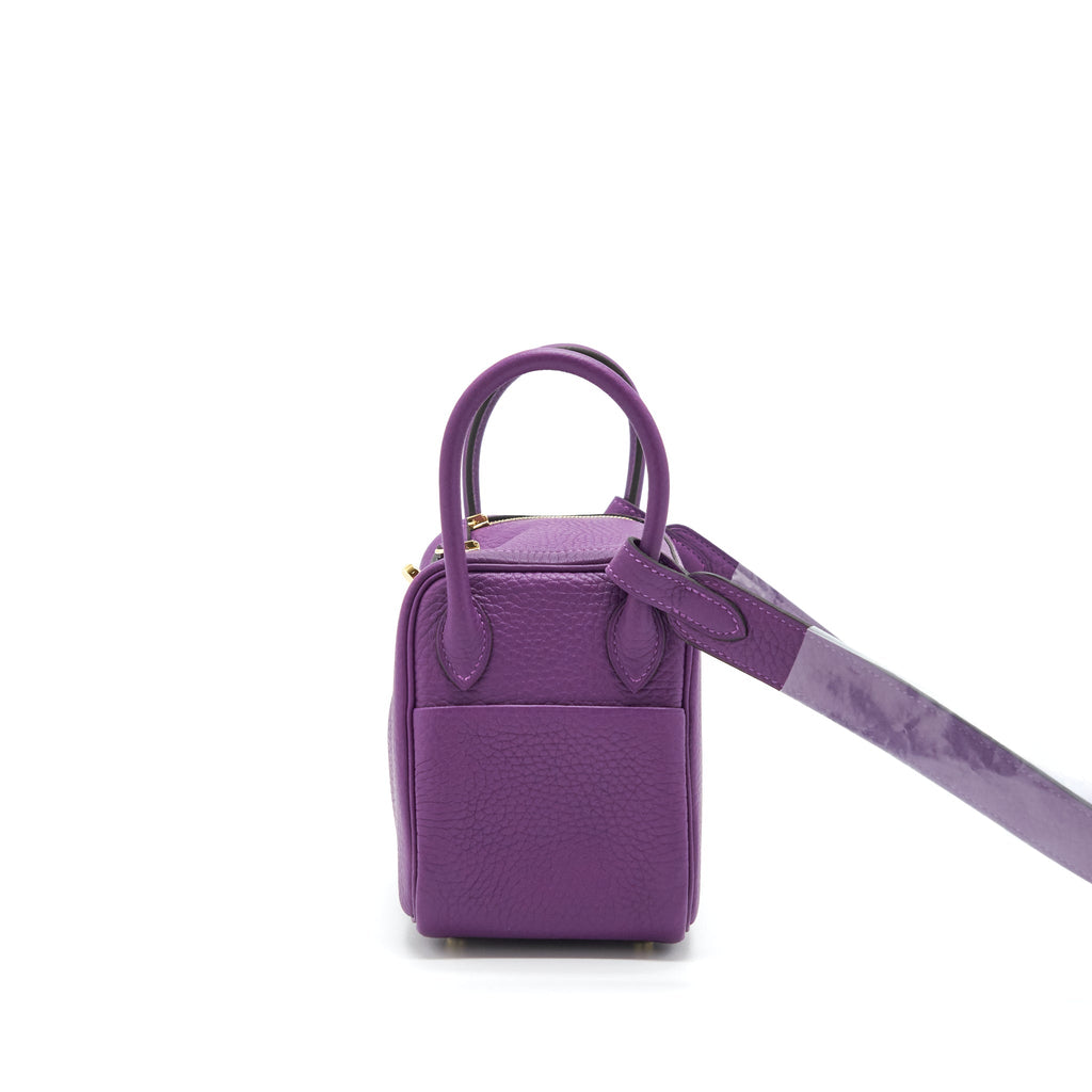 HERMES MINI LINDY CLEMENCE P9 ANEMONE GHW