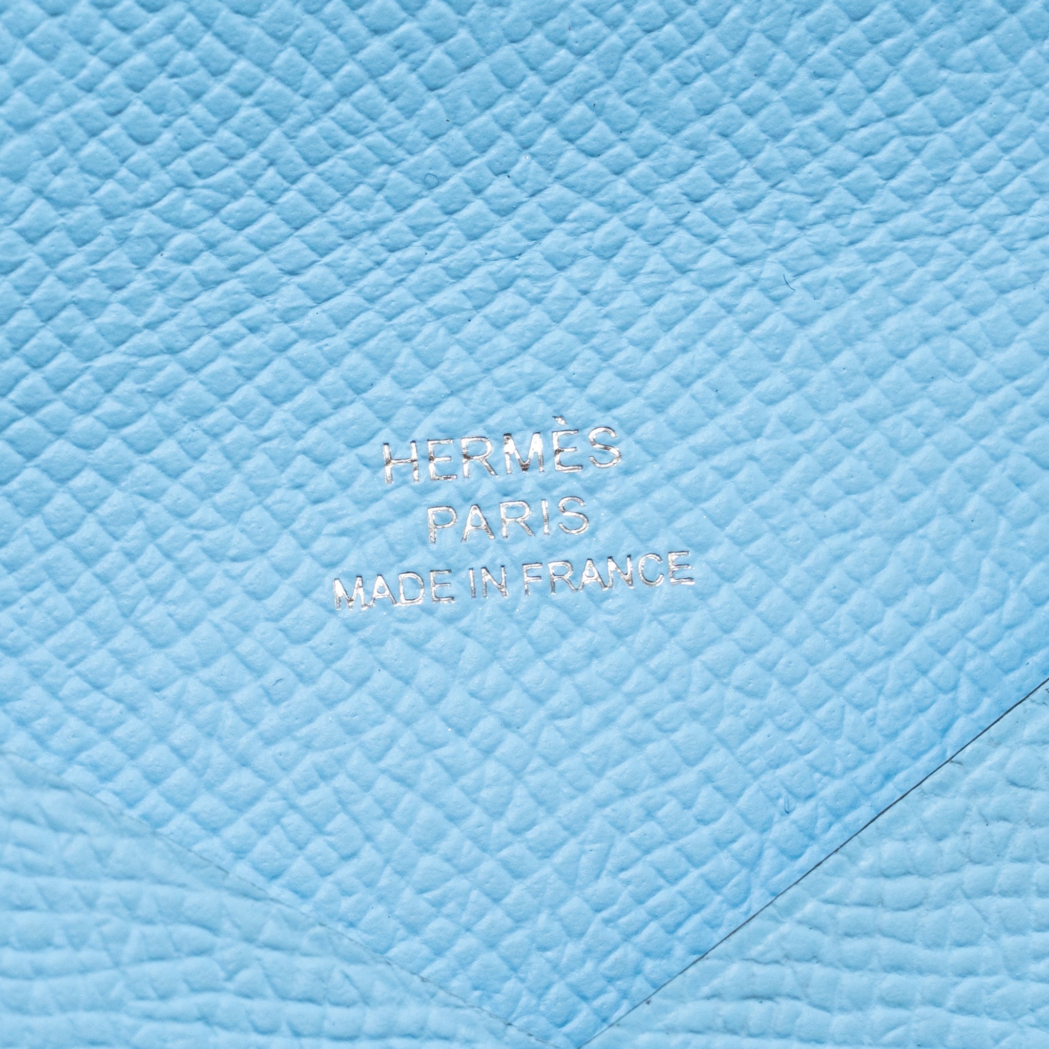 HERMES CALVI CARD HOLDER EPSOM 7N CELESTE SHW