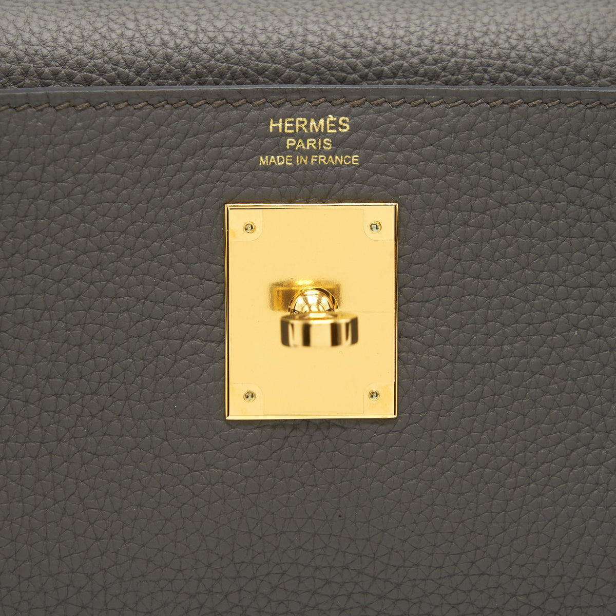 Hermes Kelly 28 Togo 8F Gris Etain GHW