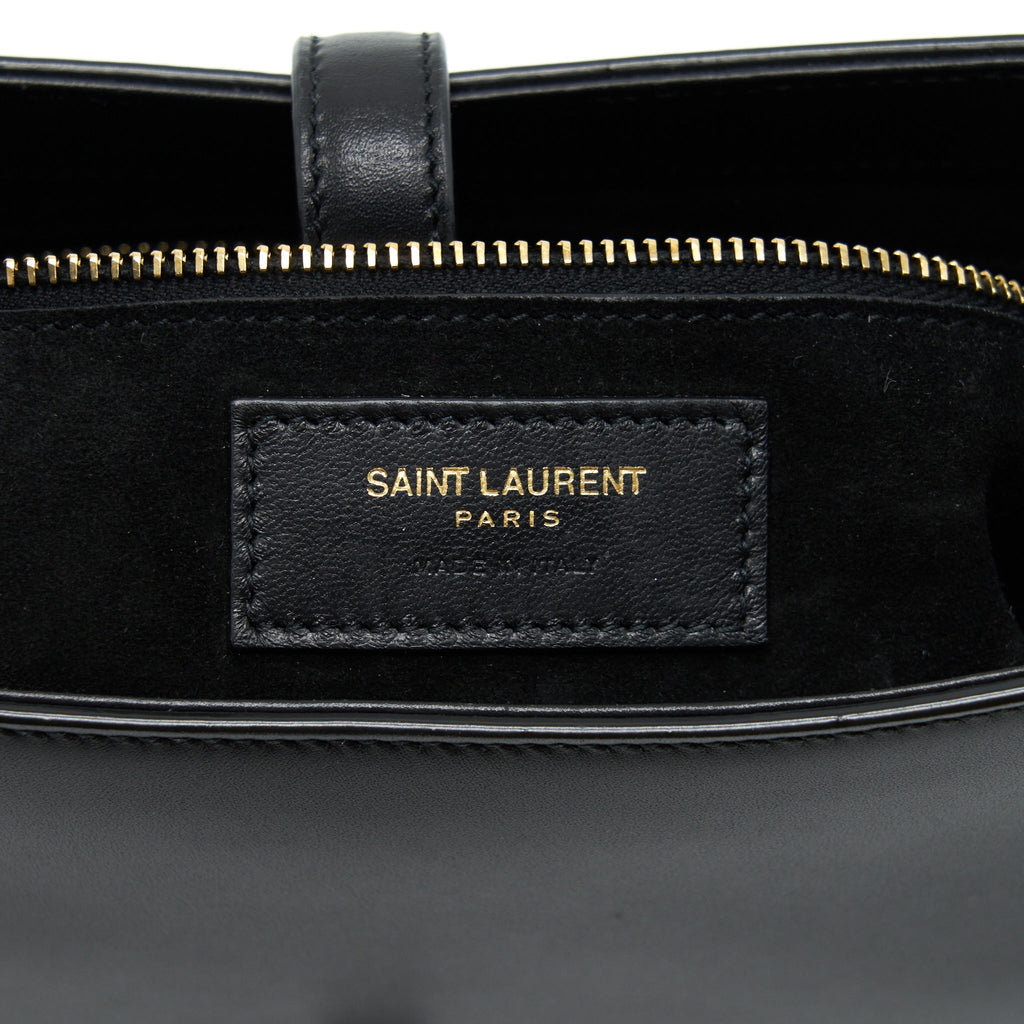 SAINT LAURENT/YSL LE5 A7 HOBO BAG SMOOTH CALFSKIN BLACK GHW