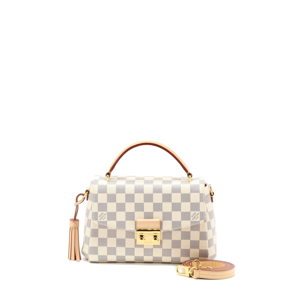 LOUIS VUITTON CROISETTE BAG DAMIER AZUR CANVAS GHW