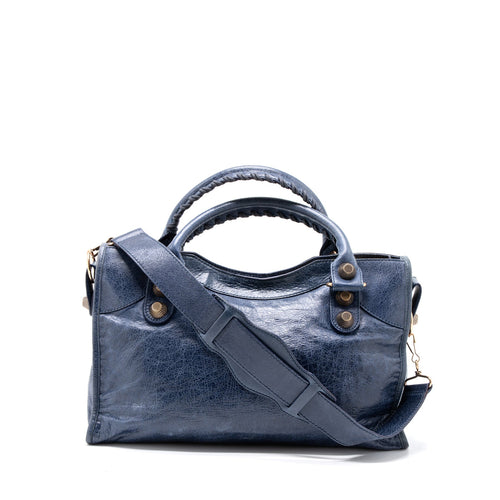 BALENCIAGA GIANT CITY BAG DARK BLUE RGHW