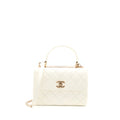 CHANEL SMALL TRENDY CC LAMBSKIN WHITE RGHW (MICROCHIP)