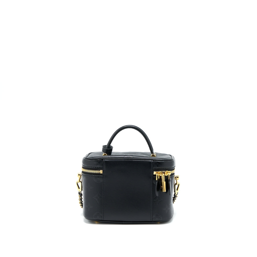 LOUIS VUITTON VANITY PM MONOGRAM LAMBSKIN BLACK GHW