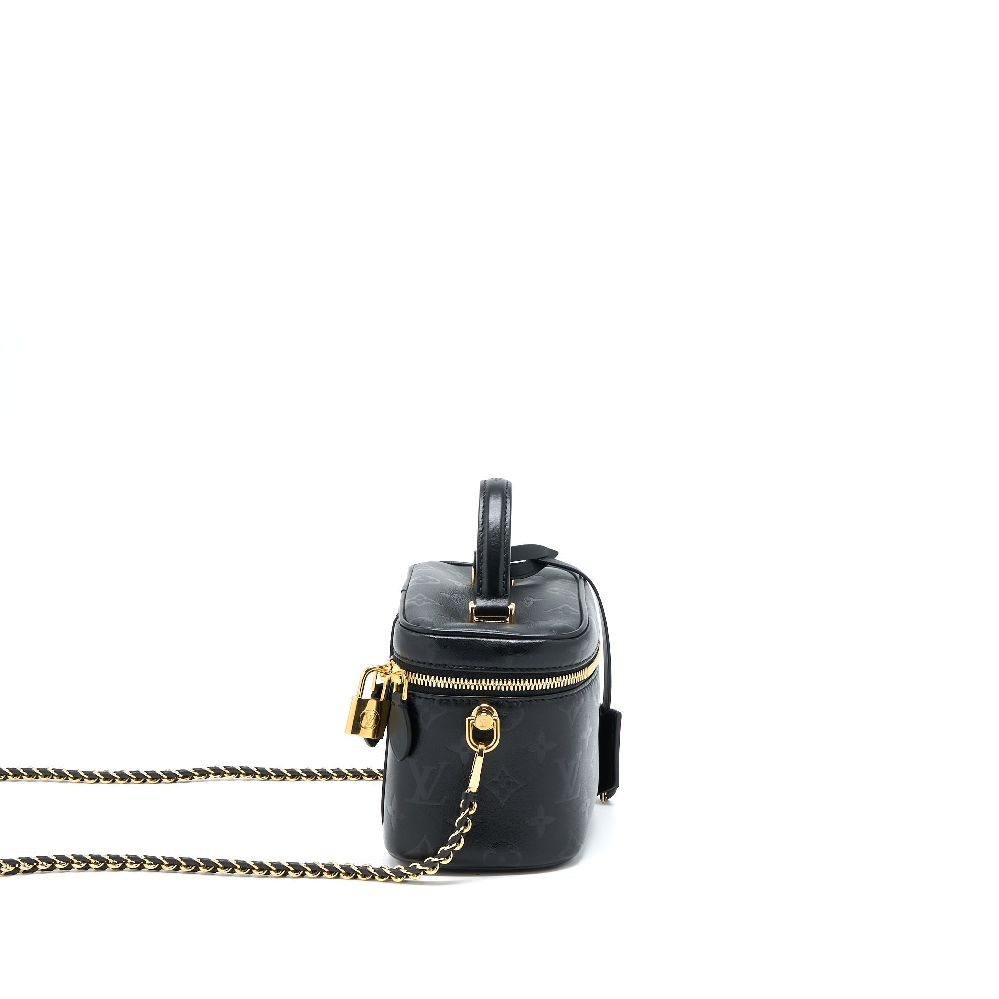 LOUIS VUITTON VANITY PM MONOGRAM LAMBSKIN BLACK GHW
