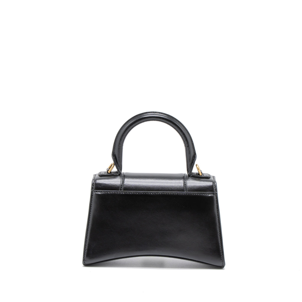 BALENCIAGA HOURGLASS XS CALFSKIN BLACK GHW