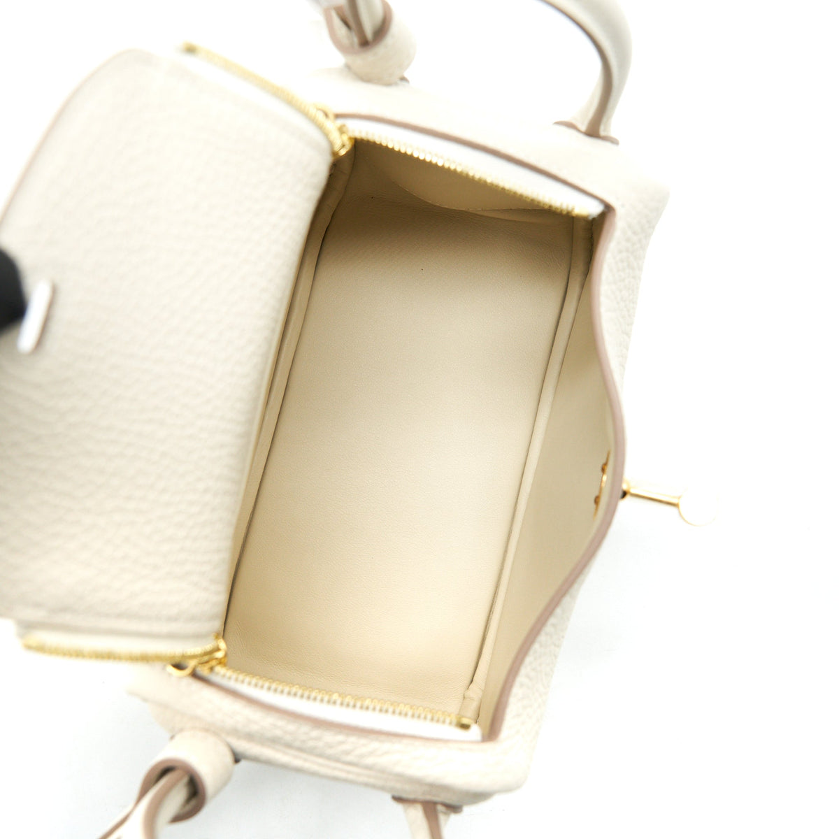 Hermes Mini Lindy Craie GHW