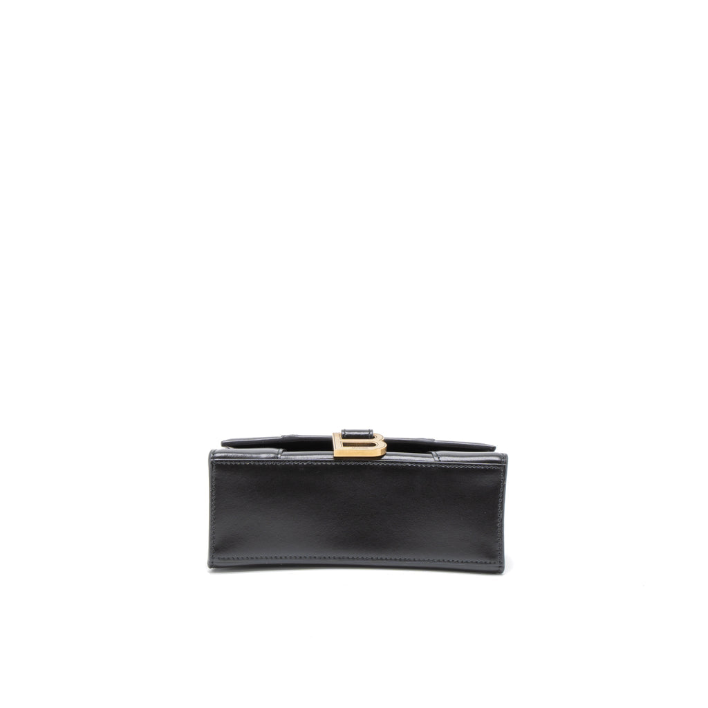 BALENCIAGA HOURGLASS XS CALFSKIN BLACK GHW