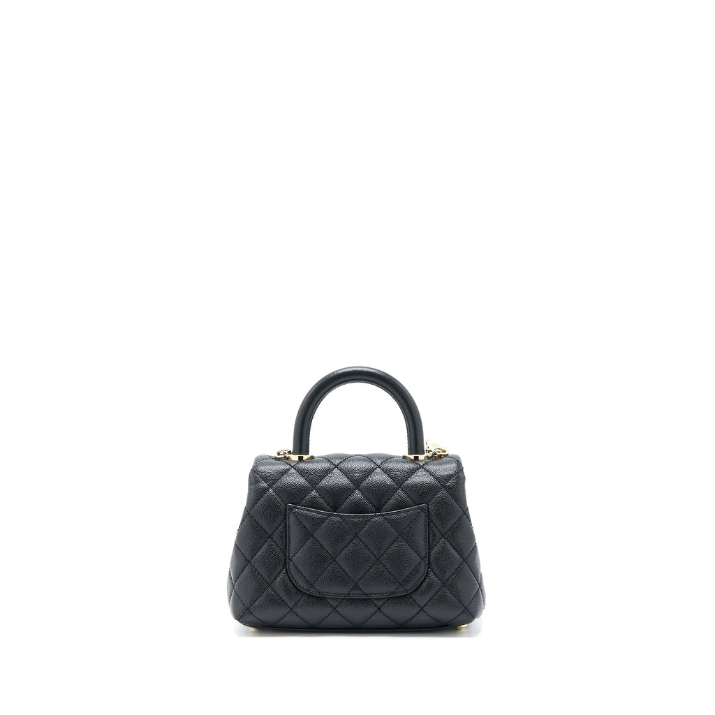 CHANEL EXTRA MINI COCO HANDLE CAVIAR BLACK LGHW