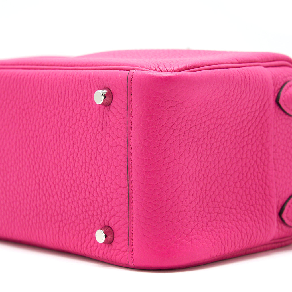 Hermes Mini Lindy Rose Shocking SHW