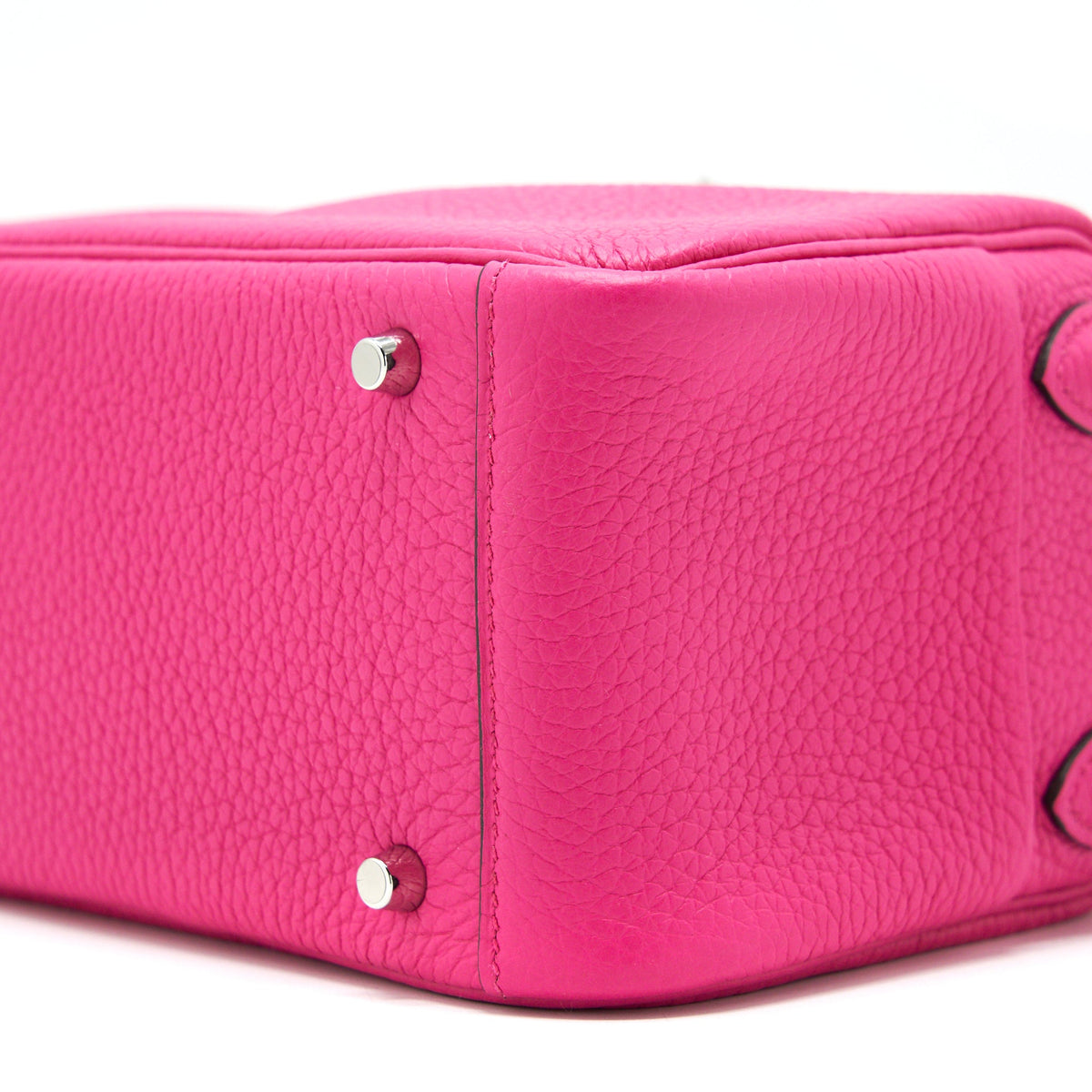 Hermes Mini Lindy Rose Shocking SHW