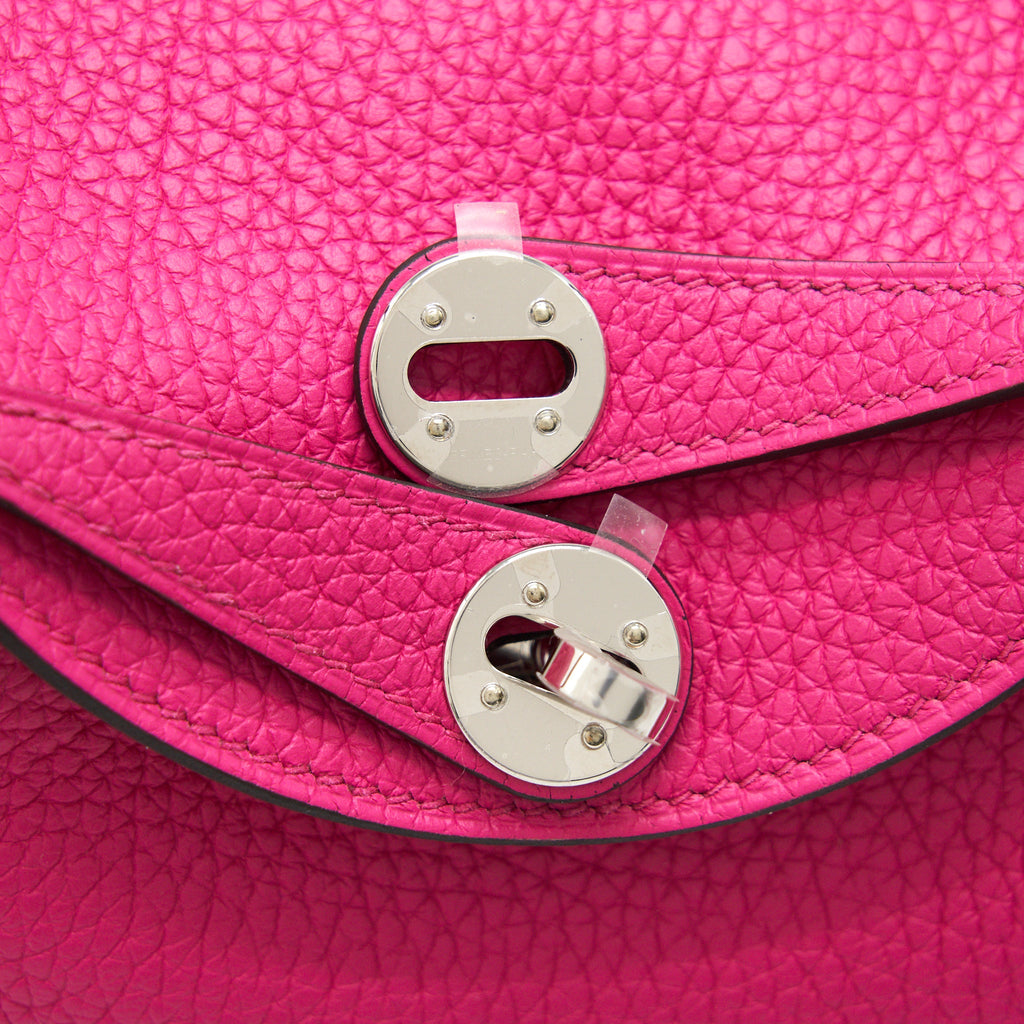 Hermes Mini Lindy Rose Shocking SHW