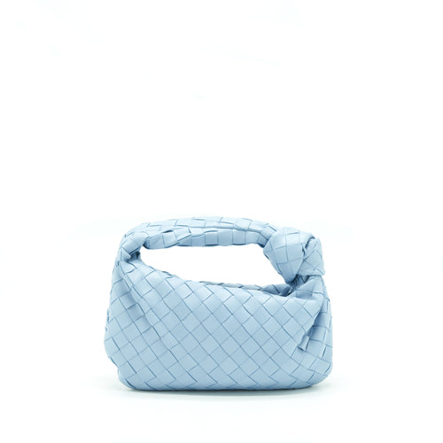 BOTTEGA VENETA MINI JODIE BAG LIGHT BLUE SHW