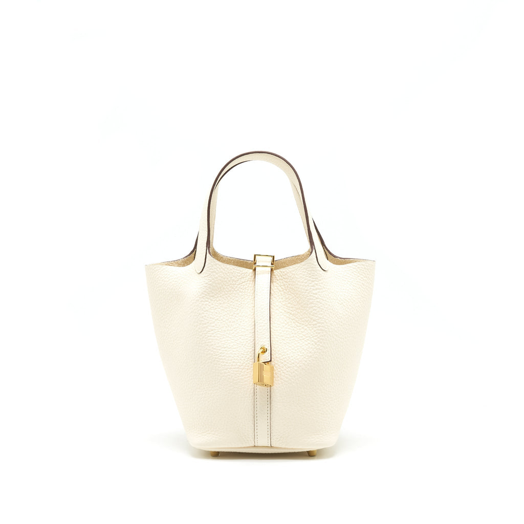 Hermes picotin 18 lock Bag nata GHW