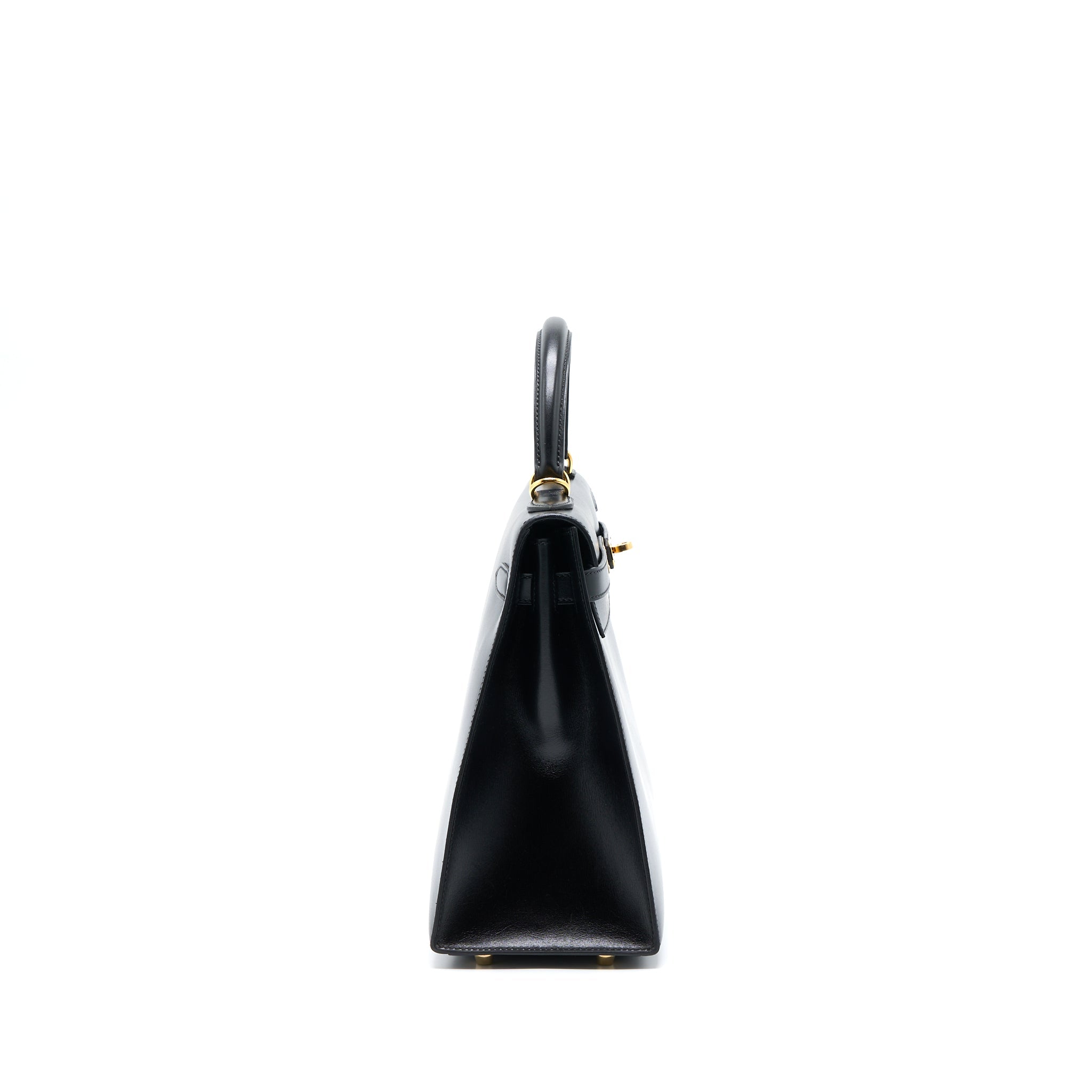 HERMES VINTAGE KELLY 32 BOX BLACK GHW