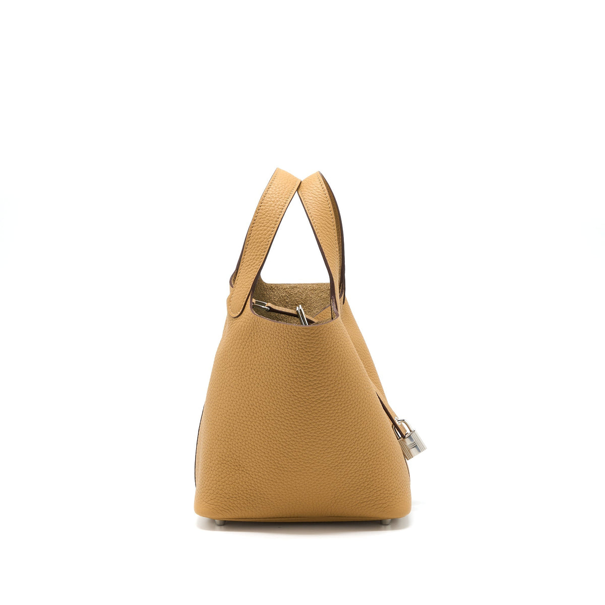 Hermes Picotin 18 Lock Bag Clemence 4b Biscuit SHW
