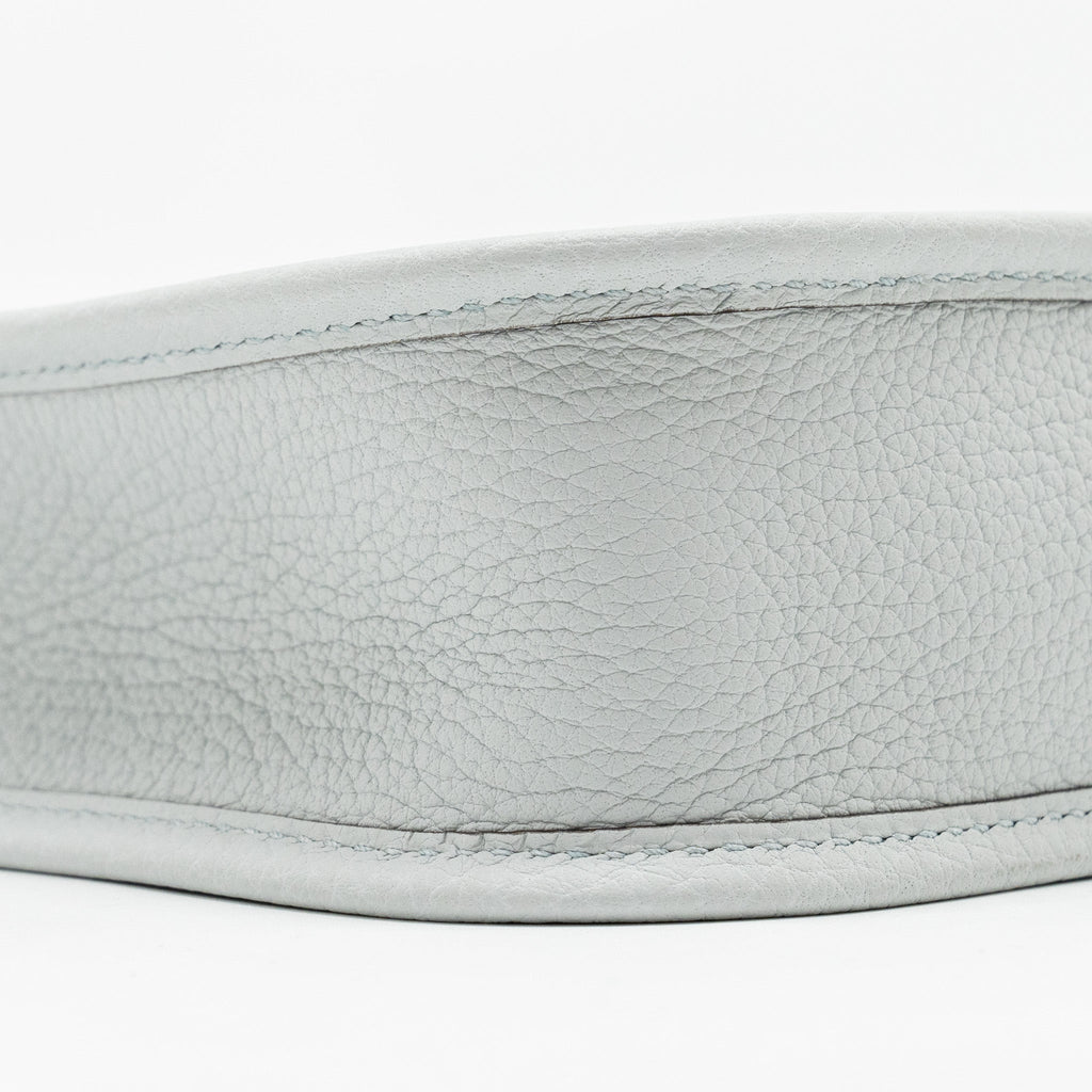 HERMES MINI EVELYNE CLEMENCE BLEU PALE/GRIS ETAIN GHW