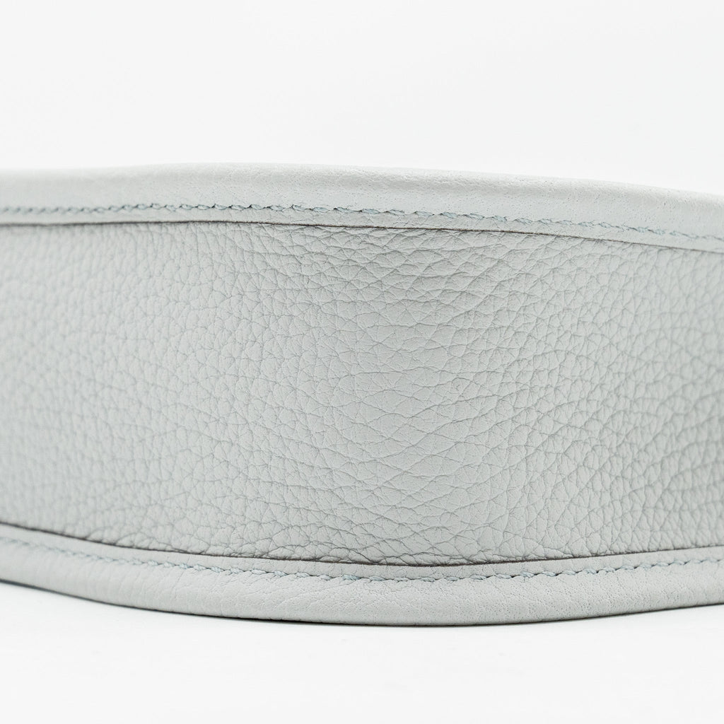 HERMES MINI EVELYNE CLEMENCE BLEU PALE/GRIS ETAIN GHW