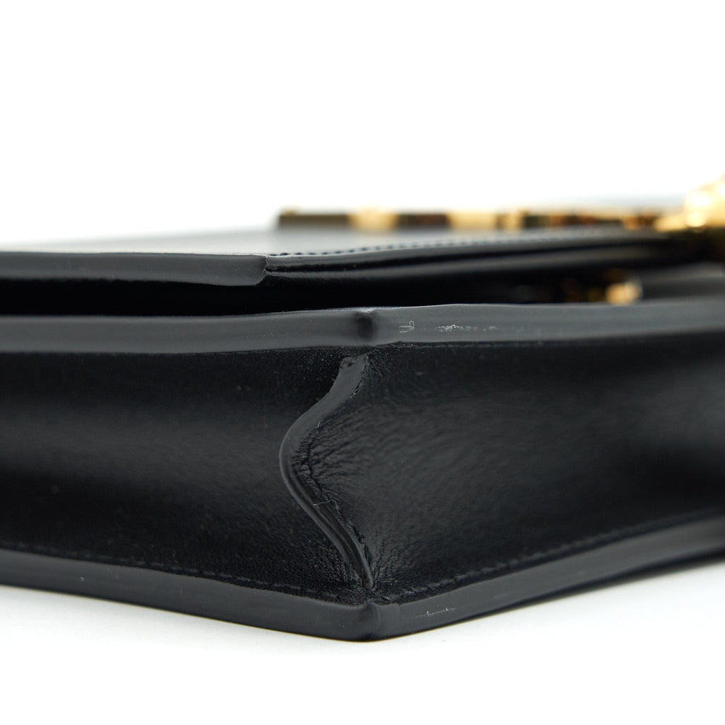 SAINT LAURENT  KATE WALLET ON CHAIN WITH TASSEL BLACK GHW