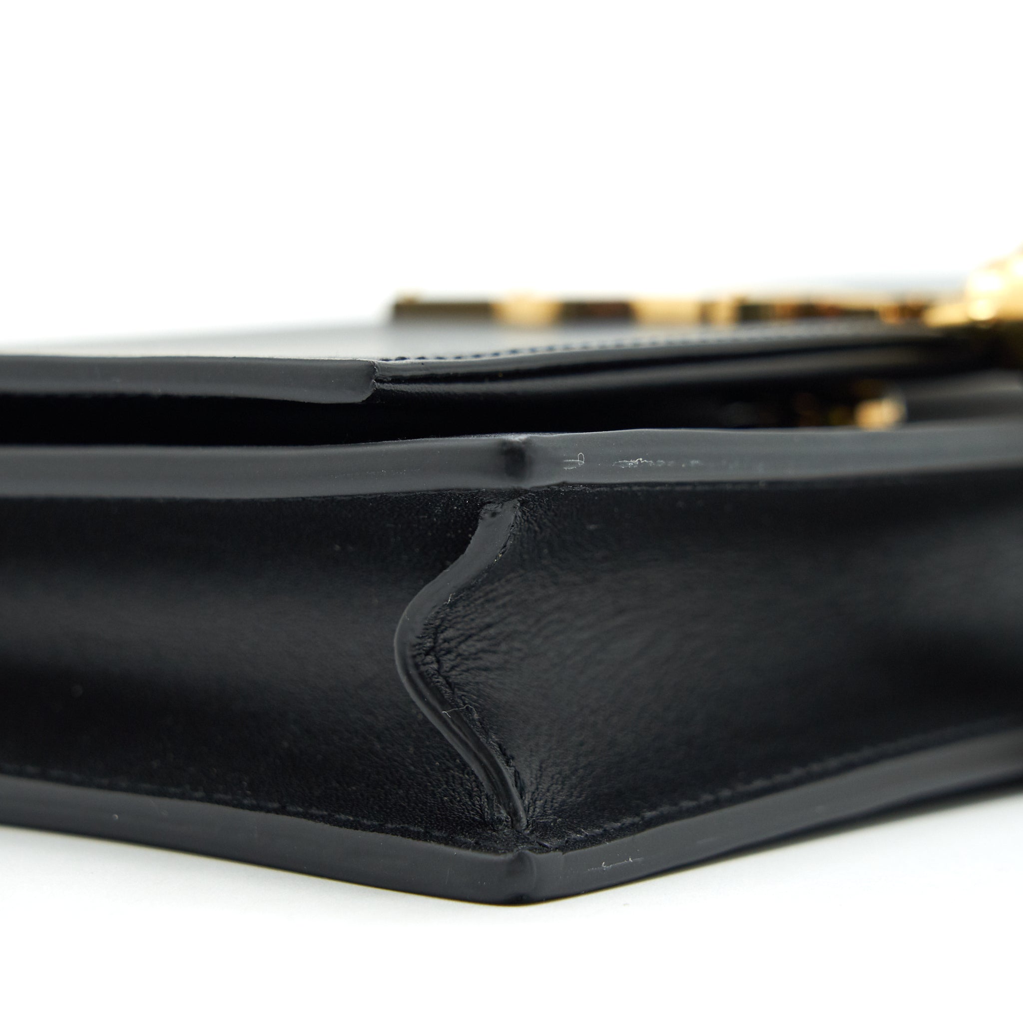 SAINT LAURENT  KATE WALLET ON CHAIN WITH TASSEL BLACK GHW
