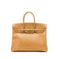 HERMES VINTAGE BIRKIN 35 COURCHEVEL NATURAL SABLE GHW