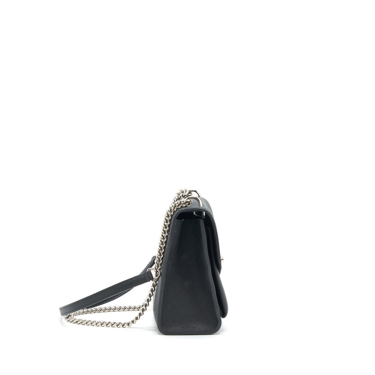 LOUIS VUITTON MYLOCKME SATCHEL CHAIN BAG CALFSKIN BLACK SHW