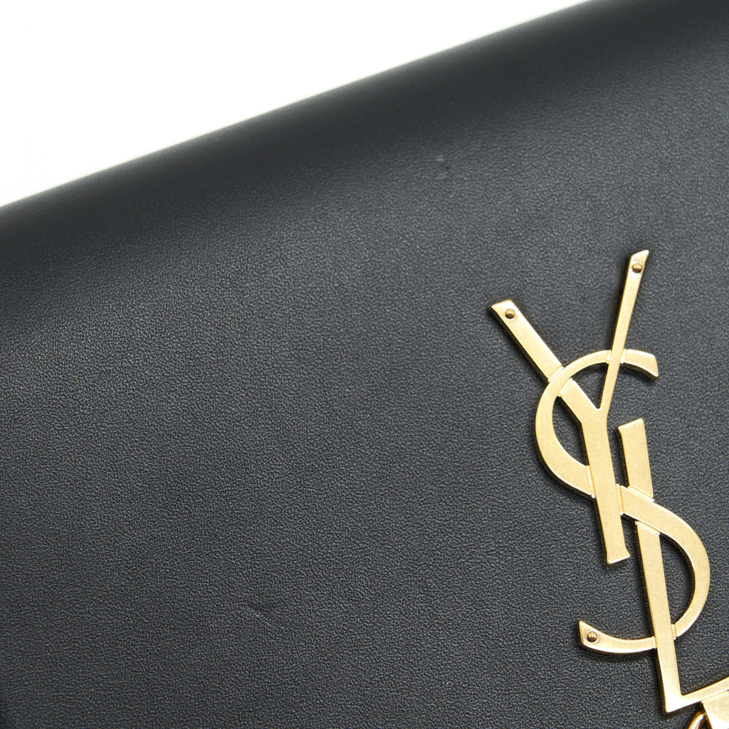 SAINT LAURENT  KATE WALLET ON CHAIN WITH TASSEL BLACK GHW