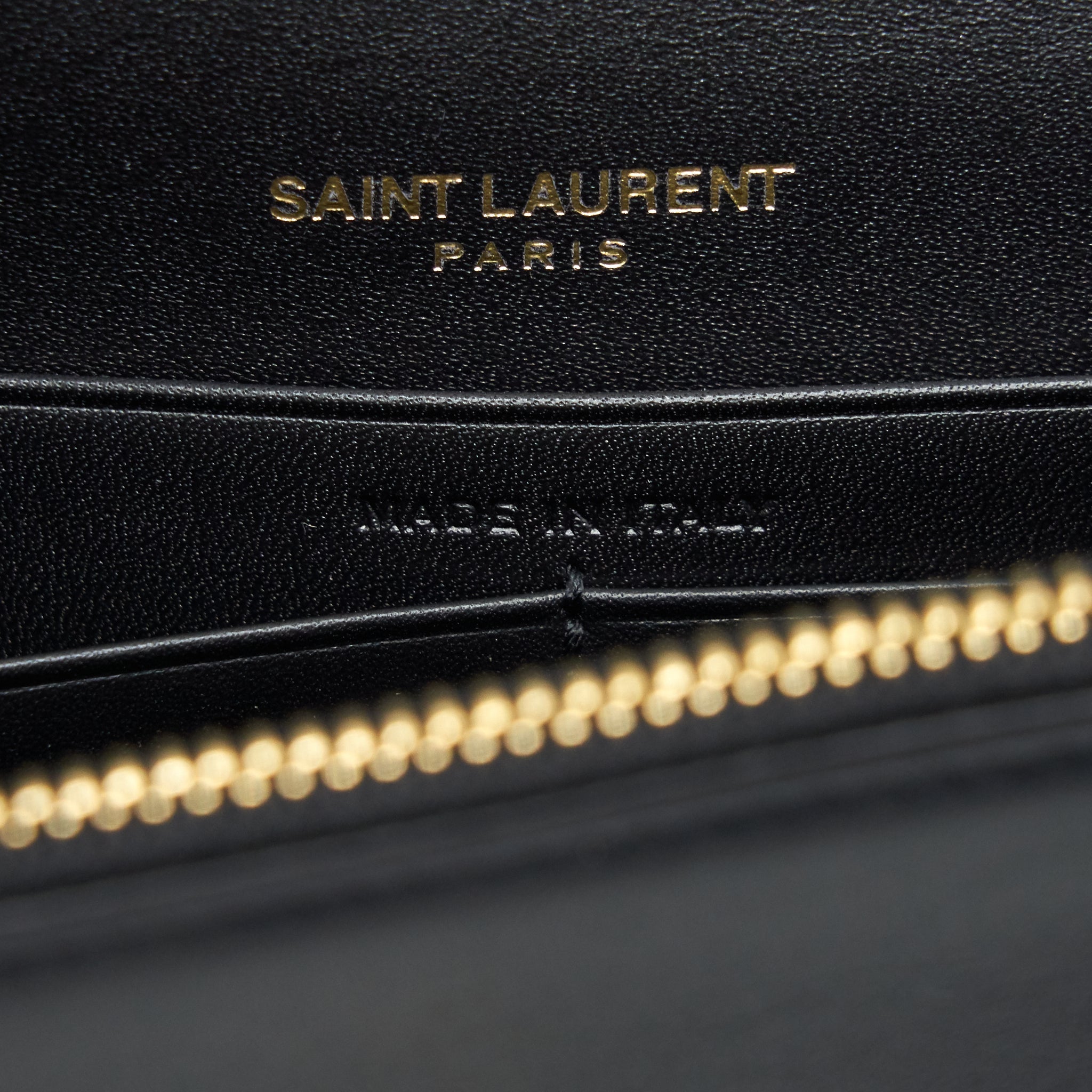 SAINT LAURENT  KATE WALLET ON CHAIN WITH TASSEL BLACK GHW