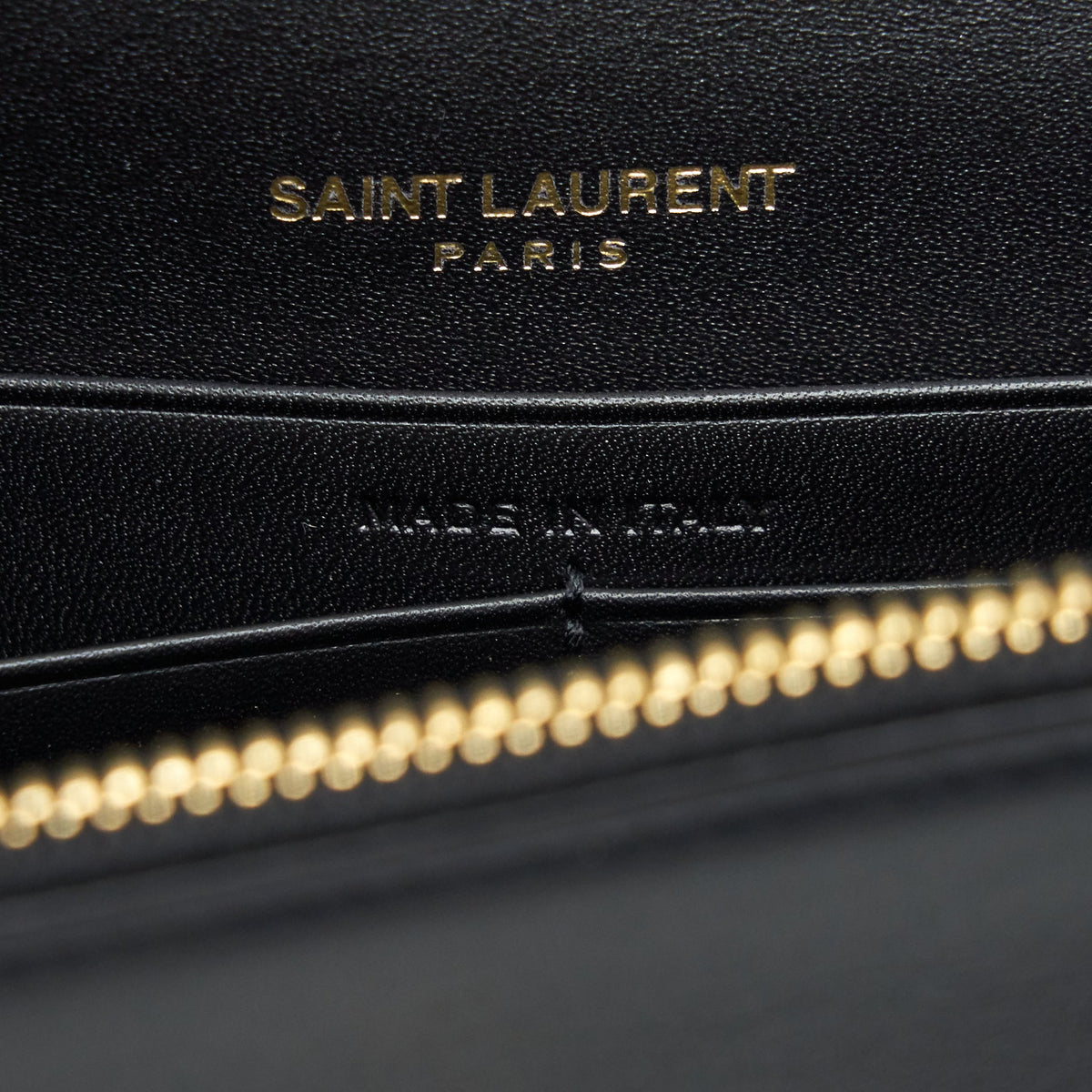 Saint Lauren Kate wallet on chain with Tassel black GHW