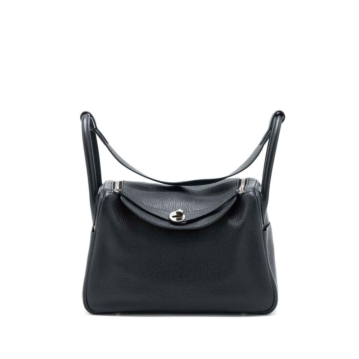 Hermes Lindy 30 Clemence Black/Toffee SHW