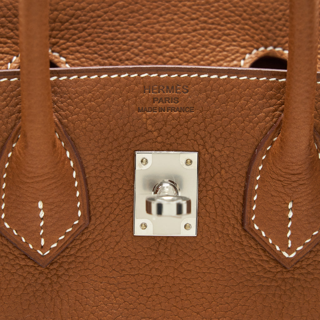 HERMES BIRKIN 25 BARENIA FAUBOURG 34 FAUVE SHW