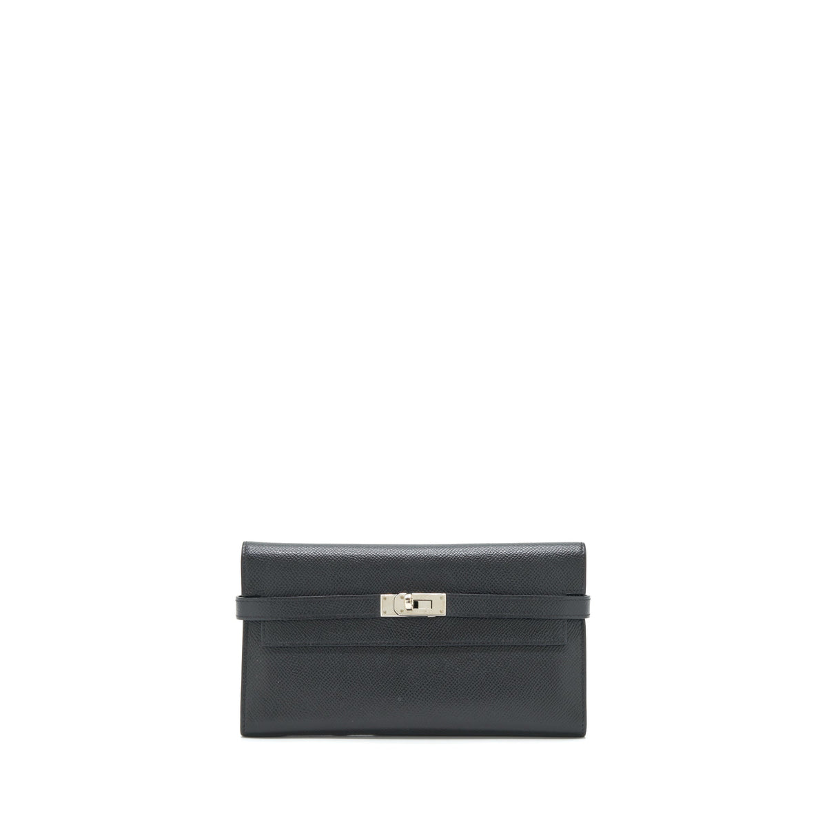 Hermes Kelly Long Wallet Epsom Black SHW