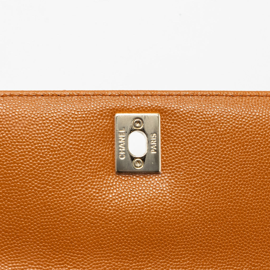 CHANEL SMALL COCO HANDLE CAVIAR CARAMEL GHW (MICROCHIP)