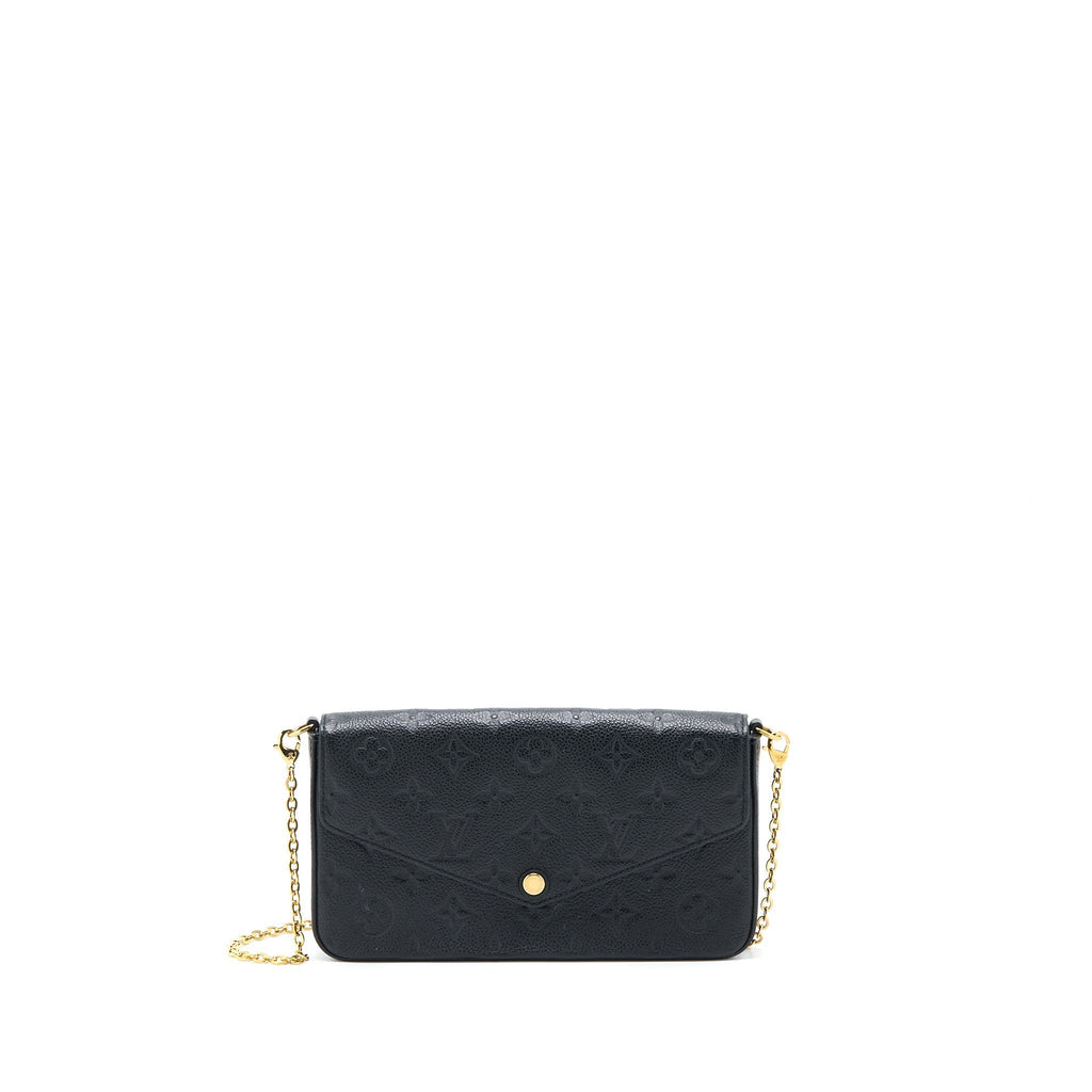 LOUIS VUITTON FELICIE POCHETTE MONOGRAM EMPREINTE BLACK GHW