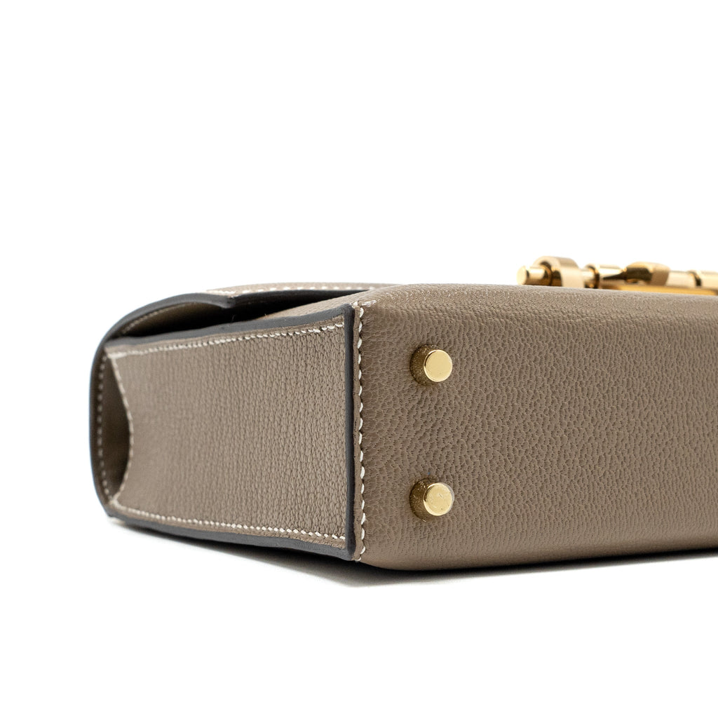 HERMES MINI VERROU CHÈVRE MYSORE ETOUPE LGHW
