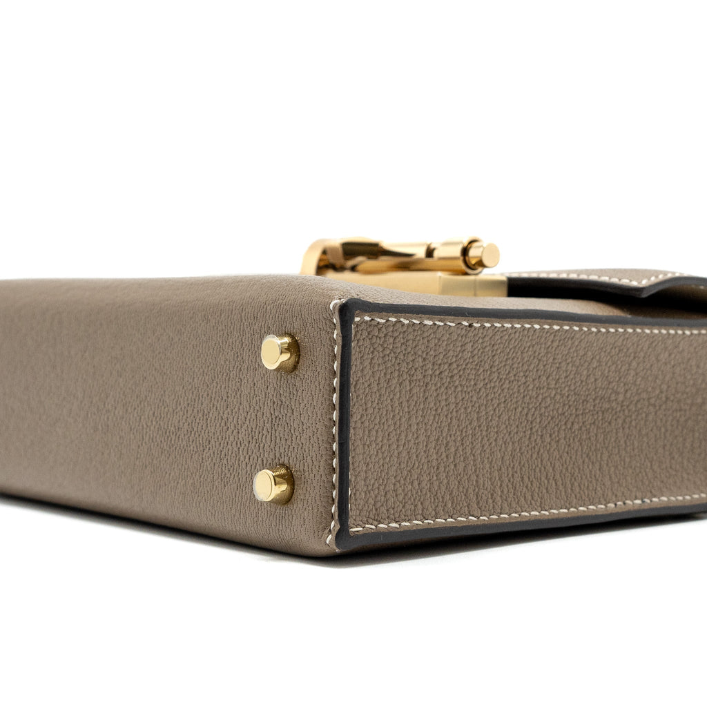 HERMES MINI VERROU CHÈVRE MYSORE ETOUPE LGHW