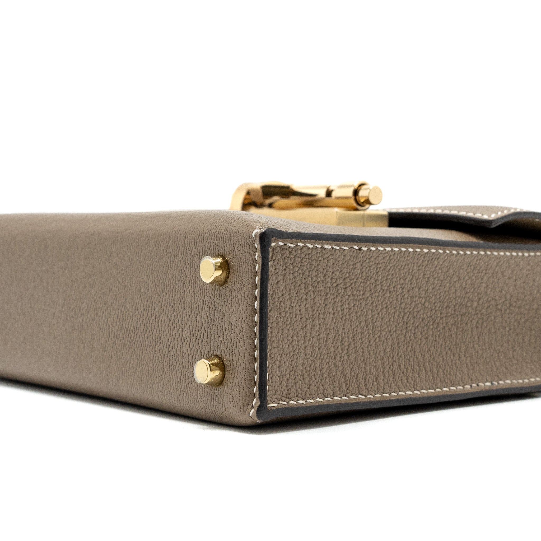 HERMES MINI VERROU CHÈVRE MYSORE ETOUPE LGHW