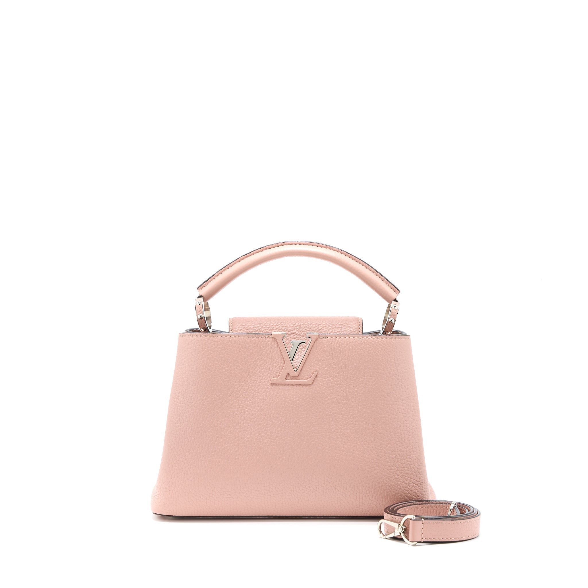 LOUIS VUITTON CAPUCINES BB TAURILLON PINK SHW