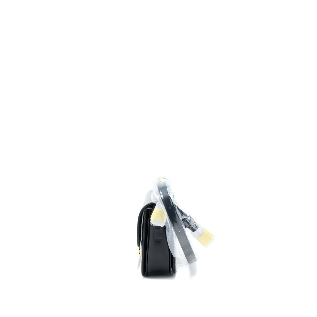 CELINE TEEN TRIOMPHE SHOULDER BAG CALFSKIN BLACK GHW