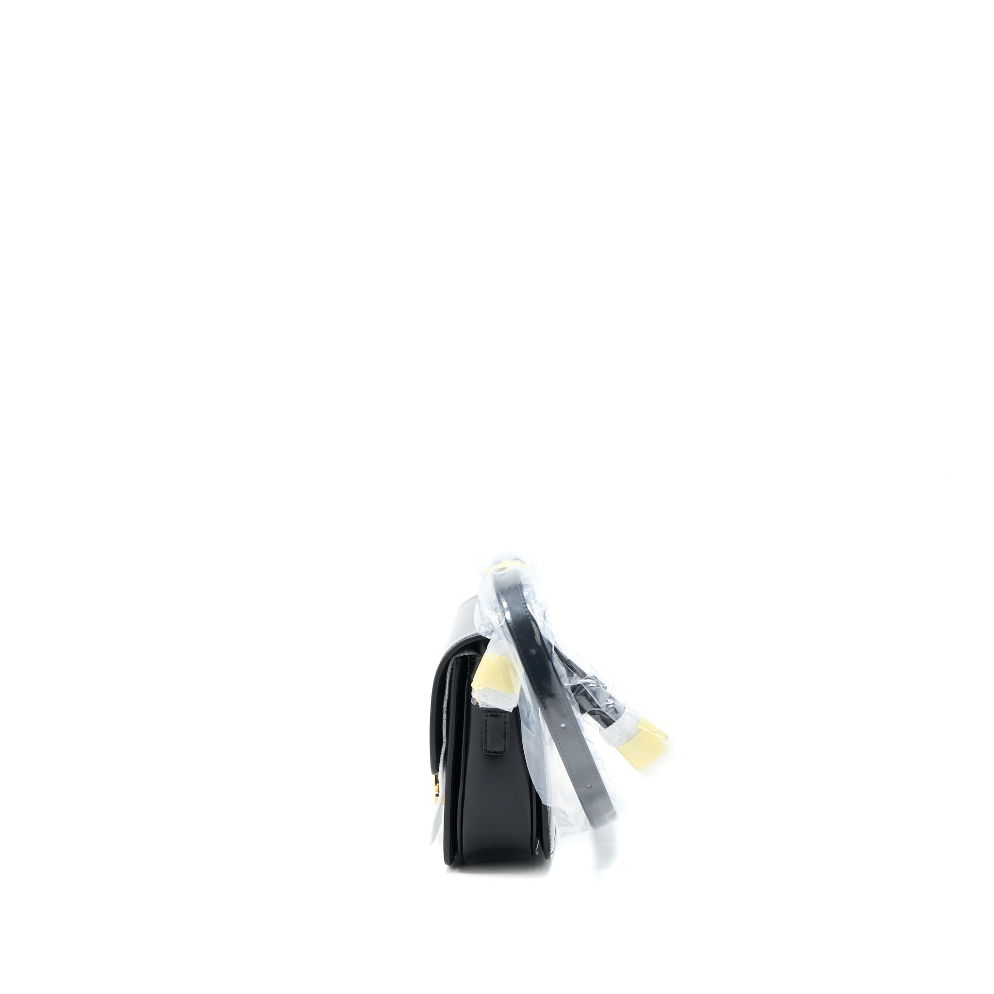 CELINE TEEN TRIOMPHE SHOULDER BAG CALFSKIN BLACK GHW