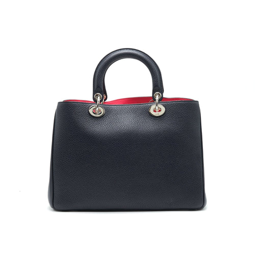 CHRISTIAN DIOR MEDIUM DIORISSIMO TOTE BAG BLACK GRAINED LEATHER SHW