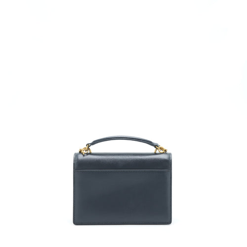 SAINT LAURENT SUNSET CHAIN WALLET CALFSKIN NOIR GHW